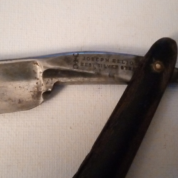 Antique Joseph Elliot Best Silver Steel Straight Razor - Picture 2 of 4